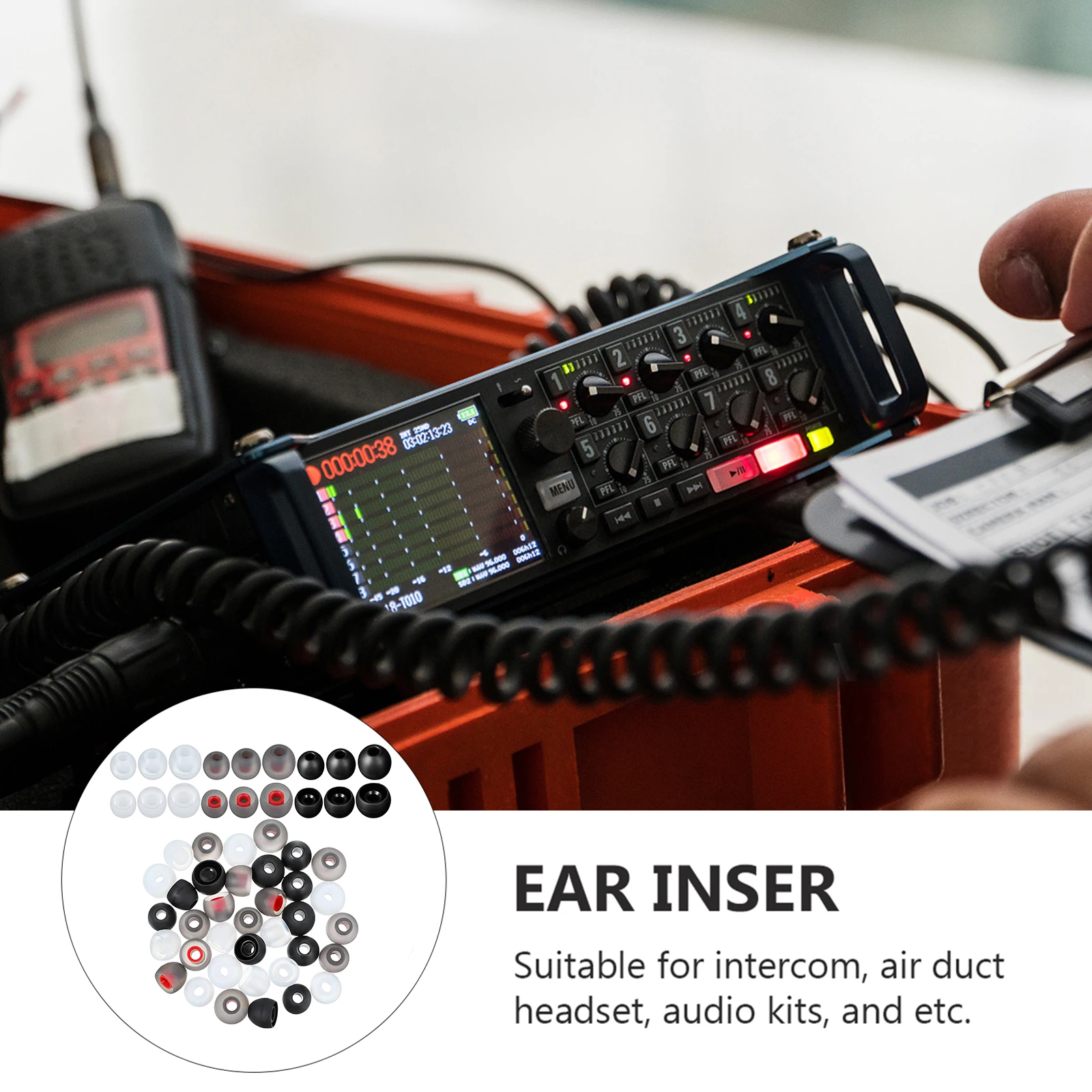 

36pcs Silicone Tips Replacement Caps Comfortable Noise Reducing Ear Cushion For Running Music Video Calling Replacement Ear Pads