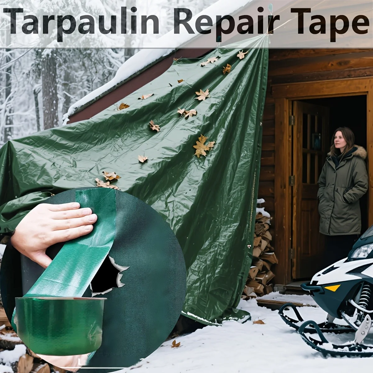 10M Instant Seal Waterproof Tarpaulin Repair Tape Tear Resistant Strong Adhesive For Tent Truck Cover Boat RV Pipe Emergency Fix