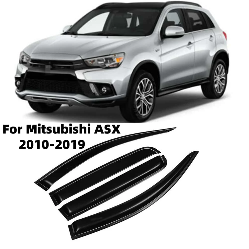 

For Mitsubishi ASX 2010-2019 Cars Accessories Window Visors Rain Sun Guard Vent Wind Deflector Weathershield Slim Moulding Trim