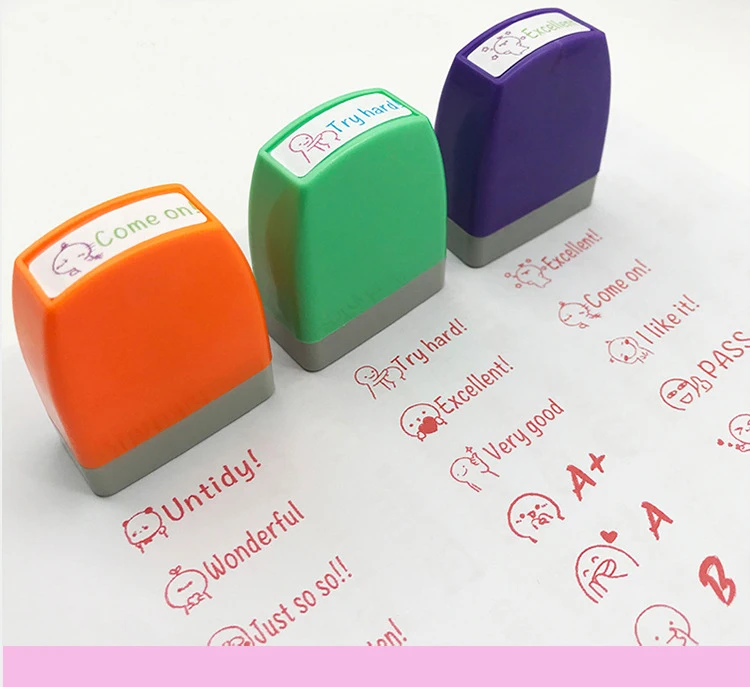 Teacher Stamp Great Job School Teachers Self Inking Praise Reward Classroom Motivation Comment Scrapbooking Stamps Craft Supply