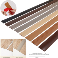 5cm PVC Wood Floor Transition Strip Edge Closing Strip Self-adhesive Seam Strip Flat Buckle Dge Pressing Threshold strip