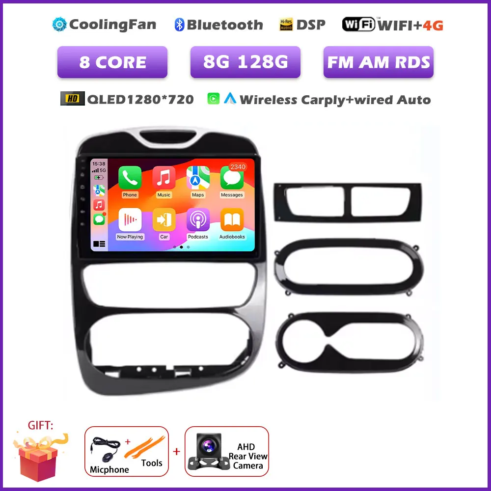 Voor Renault Clio 4 2012-2016 Carplay autoradio multimediaspeler Android 16 Auto WIFI GPS navigatie DSP stereo BT tools