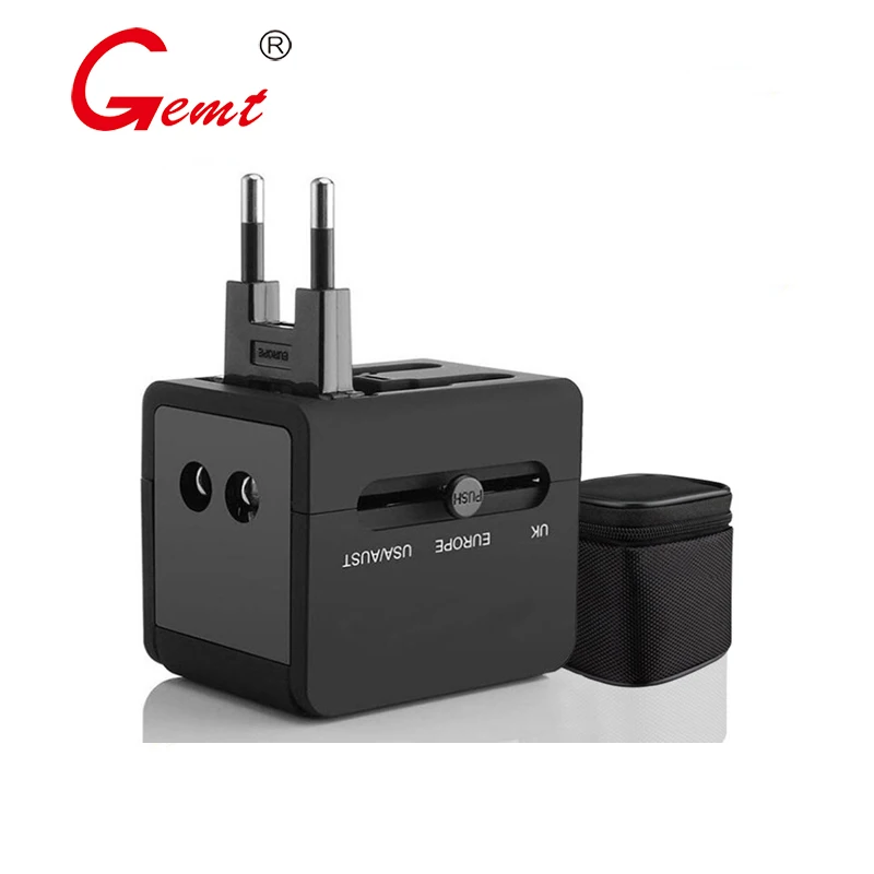 Travel Adapter Worldwide All in One Universal Power Adapter Power Plug International Wall Charger with Dual USB Charging Ports