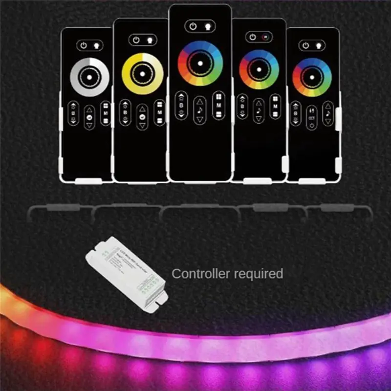 A33T 2.4G Remote Control, Portable Slim Wireless Touch Dimming Remote, for LED Strip Lights, Without Controller, Dual Color