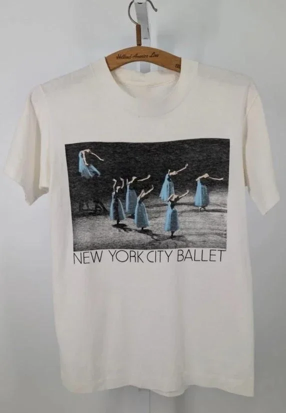 New York City Ballet Vintage 90s T Shirt Art Dance Photo Summer unisex and Breathable T-shirt Top