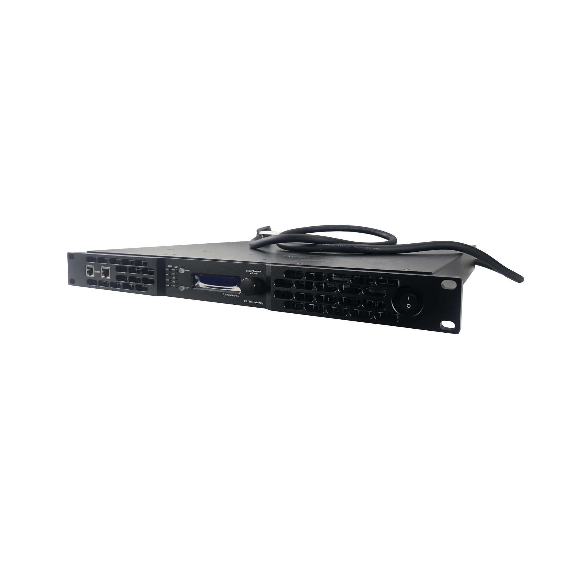 4 Channel 3000W DSP 1U Metal Digital Power Amplifier with and Neutrik Connector 100dB SNR 5000 Damping Factor