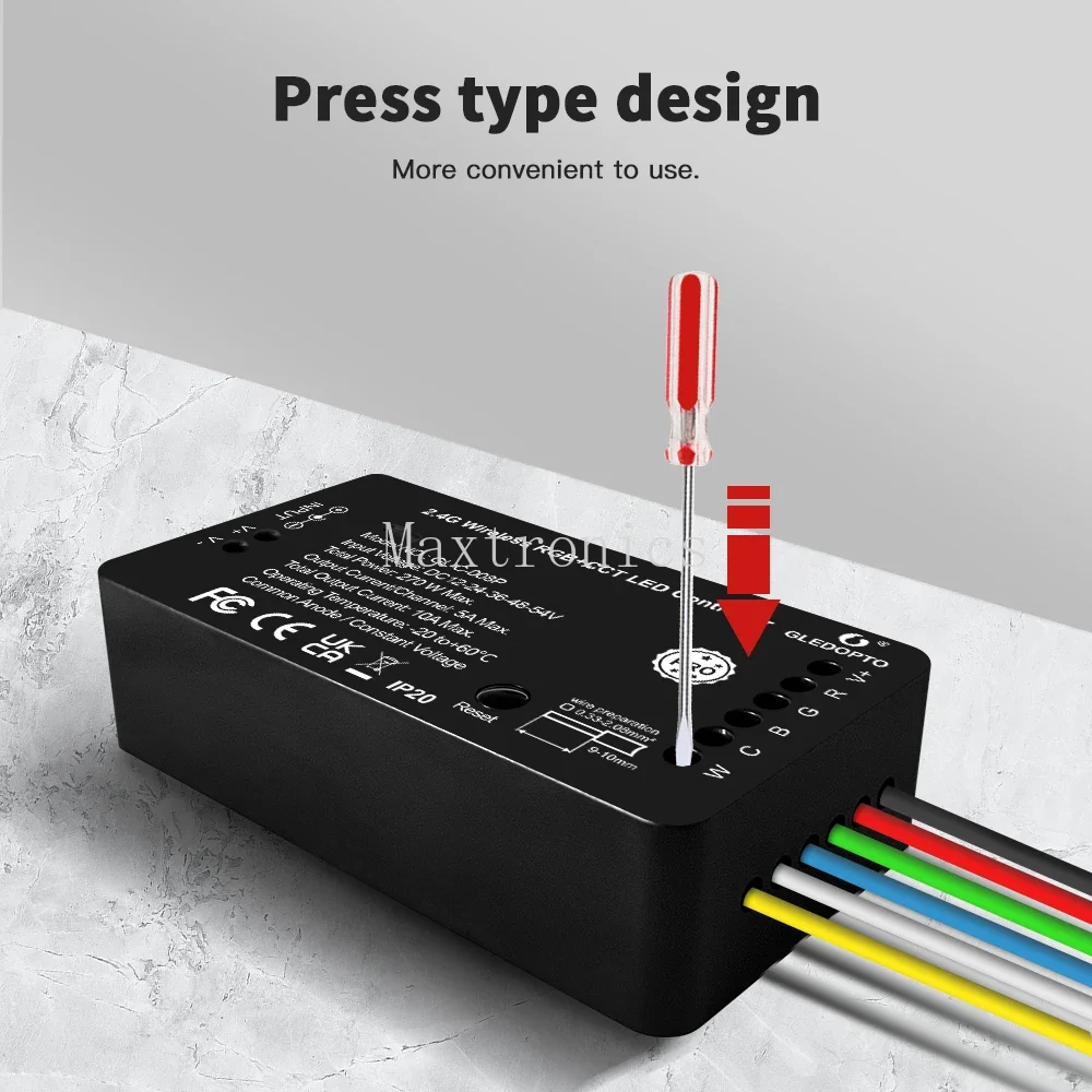 2.4G Wireless Zigbee Pro LED Controller Reset Key Pro Work With Tuya Smart Life App Voice RF Remote For RGB+CCT WWCW LED Strip