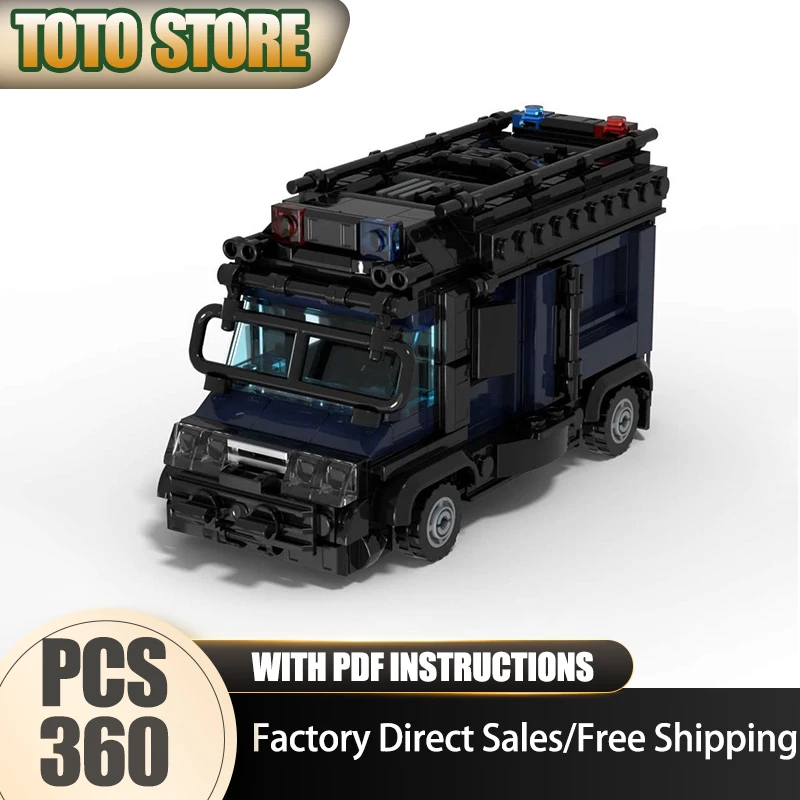 مدينة سيارات نموذج Moc قوالب بناء وحدات شاحنة شرطة نموذج التكنولوجيا وحدات كتل عيد الميلاد مجموعة لتقوم بها بنفسك لعبة هدية البناء #1