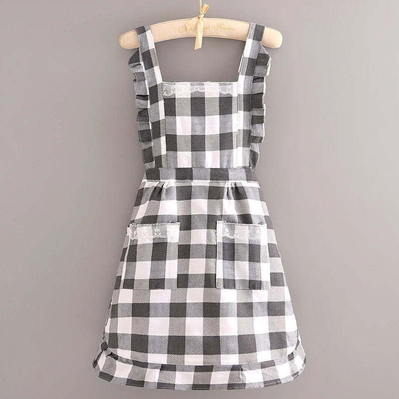 Fashionable Canvas Apron Summer Thin Breathable Home Kitchen New Western Style Waist Adult Work Clothes Wear-resistant Pinafore