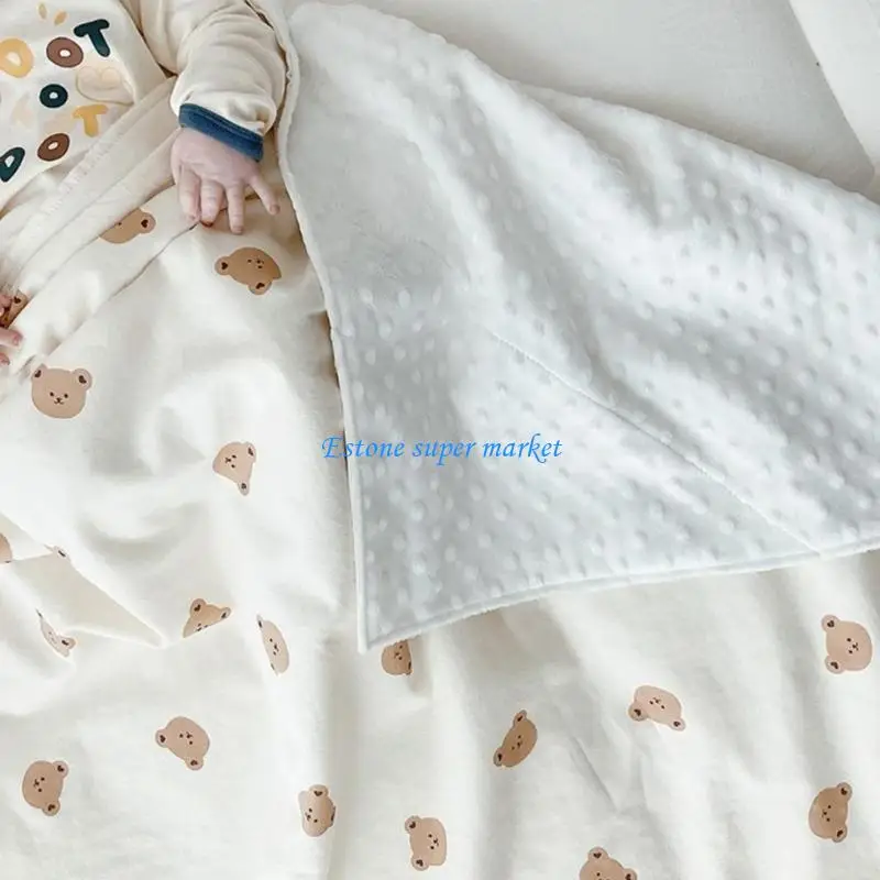 

090B Baby Wrap Blanket Swaddle Blanket Cartoon Print Newborn Wrap Infant Shower Gift