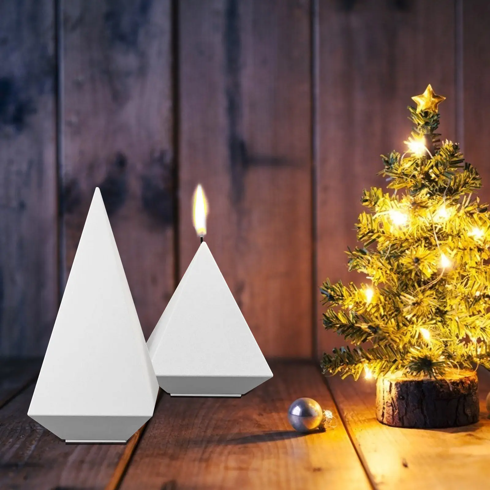 

2Pcs Pyramid Silicone Molds DIY Craft Resin Casting Tools for Unique Ornaments Non-Stick Easy Release Epoxy Mold Set