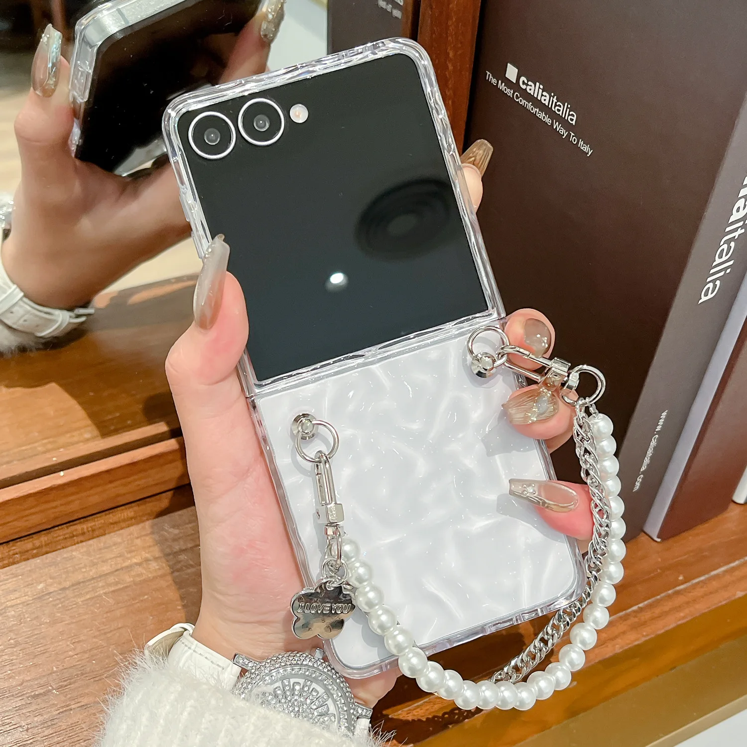 

Water Ripple Phone Case for Samsung Galaxy Z Flip Z Fold 7 6 5 4 Protective Back Cover for ZFold7 ZFlip6 ZFlip7 Case Shell