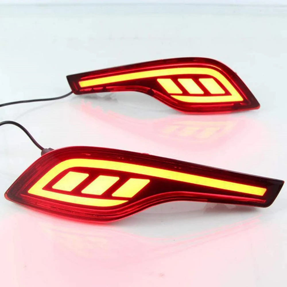 2Pcs LED Bumper Reflector Lights For Honda CRV 2017 2018 2019 2020 2021 Tail Brake Lights Turn Signal Light Fog Lamp Stop Light view 3