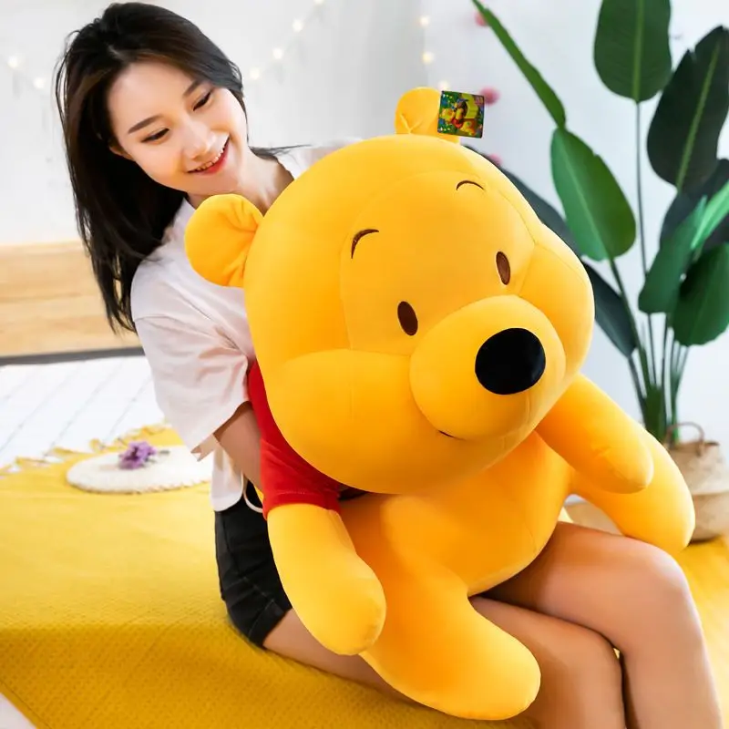 Grande Winnie The Pooh Brinquedos Recheados, Urso de Pelúcia Gigante, Ornamento do Quarto Bonito, Almofada para Decoração, Presente de Páscoa 55cm