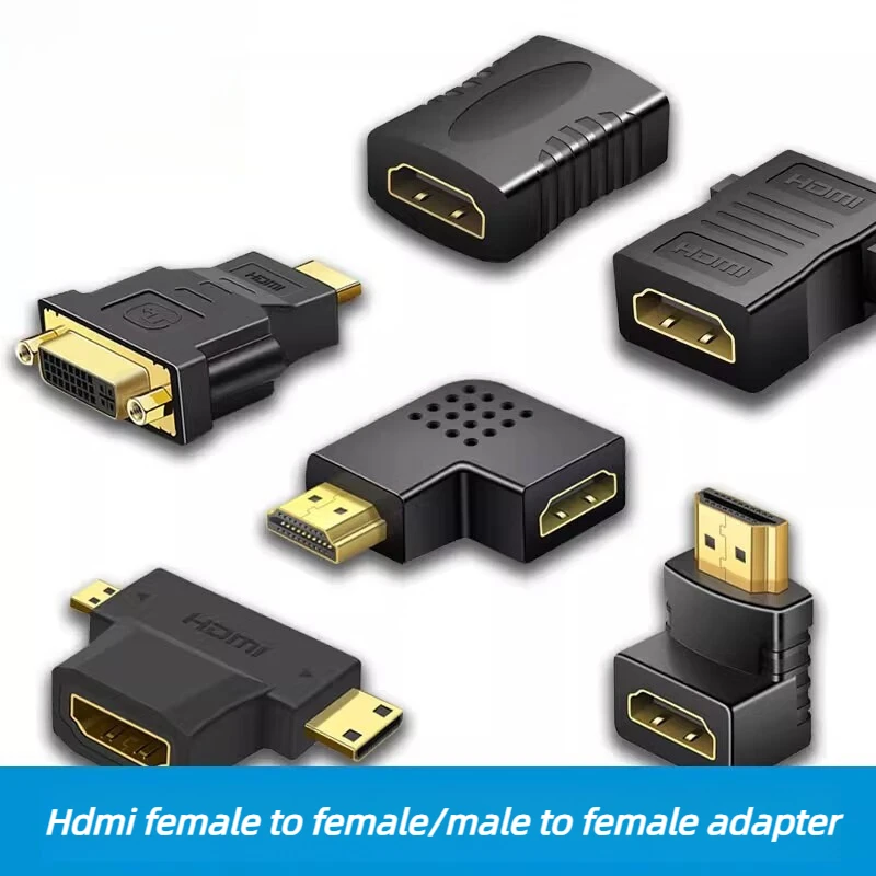 HDMI-Compatible Adapter 90 270 Degree Right Angle Male to Female Converter 4K HD Connector Mini / Micro HDMI-Compatible Extender