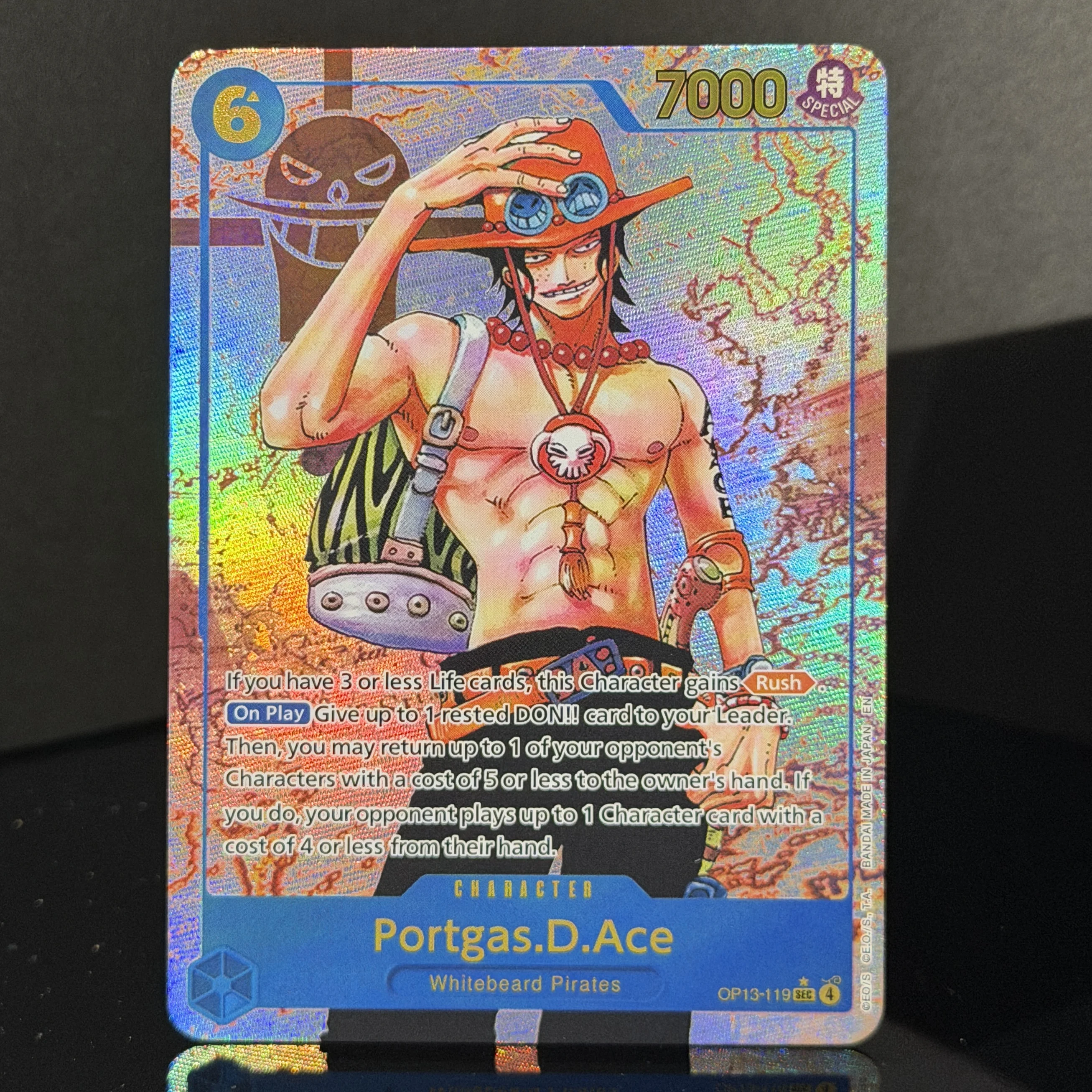 ONE PIECE OPCG TCG OP13 Three Brothers Manga panel/Jolly Roger/Red