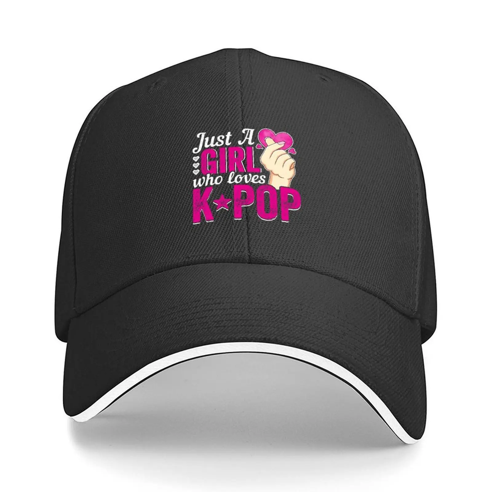 

Just A Girl Who Loves Kpop Teen Girls Cute K-pop merch Baseball Cap Sun Cap New In Hat birthday Hats Woman Men's