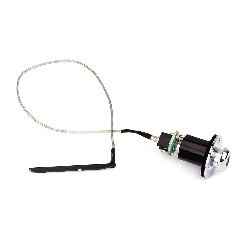 

1/4 Inch 6.35Mm Guitar Endpin Jack Socket 2.5Mm Input Black Cylinder Output Jack For Acoustic Electric Bass Instrument