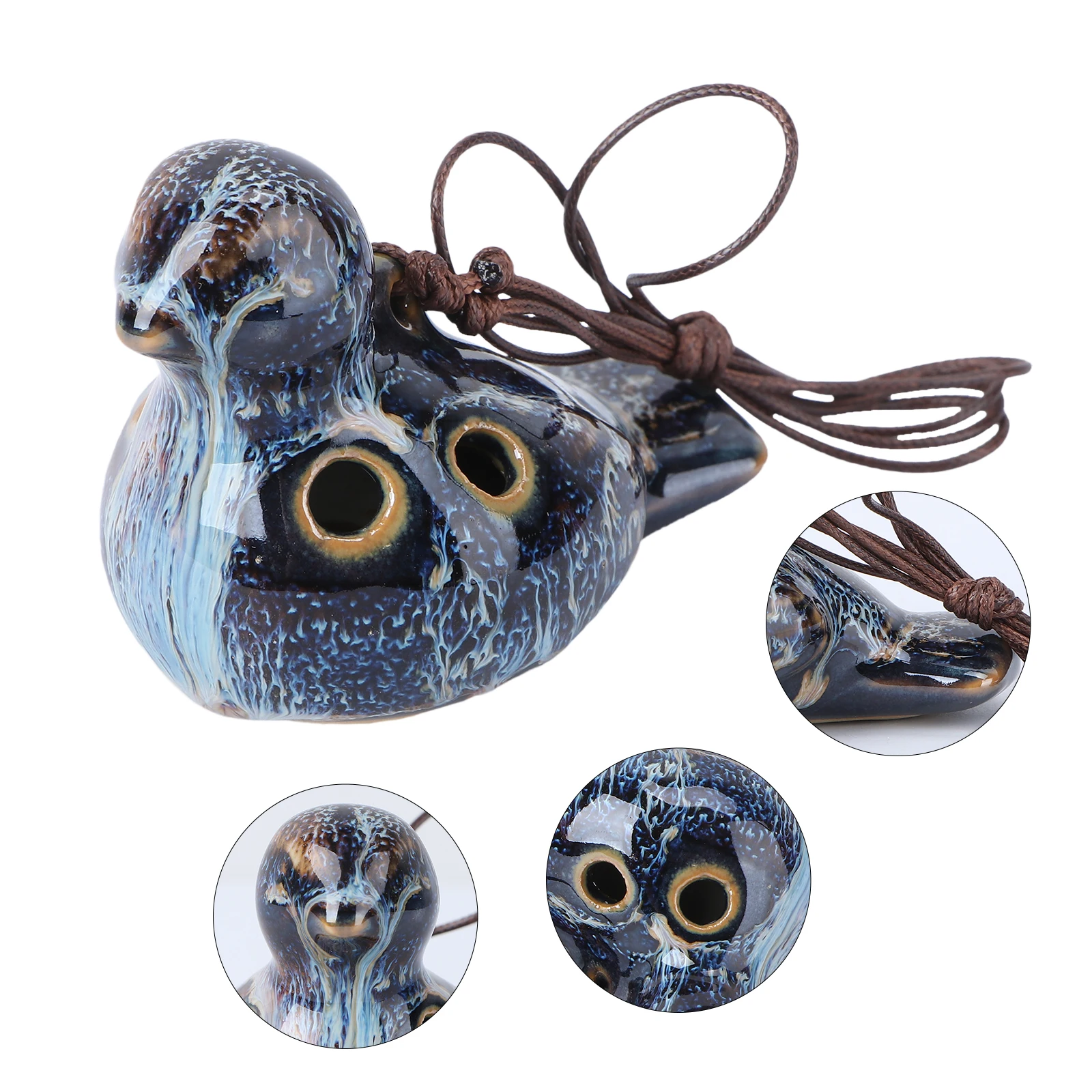 

Manual Tuning 6 Hole Bird Ocarina Ceramic Flute Sensitive Sound Comfortable Hold Beginner Music Instrument Portable