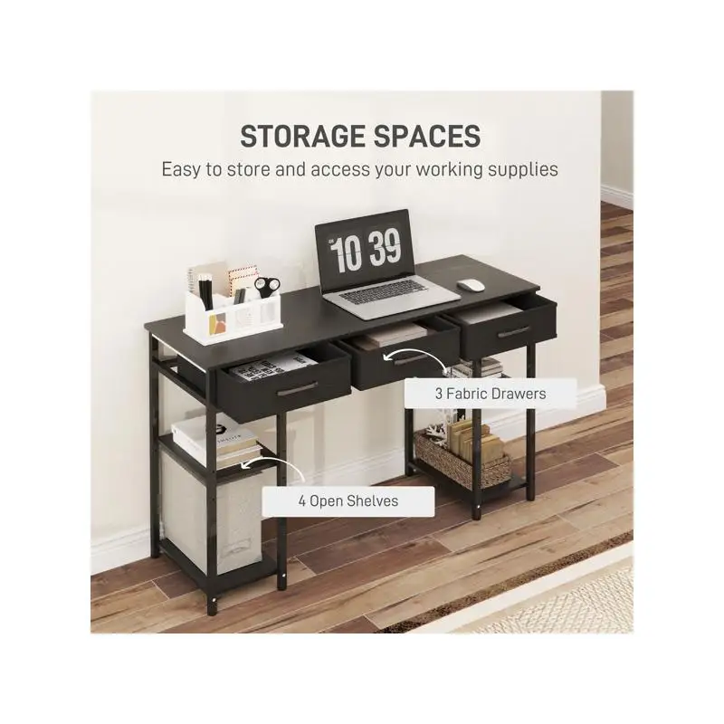 Office Writing Desk - Computer Desk with Ample Workspace and Modern Design for Home or Office