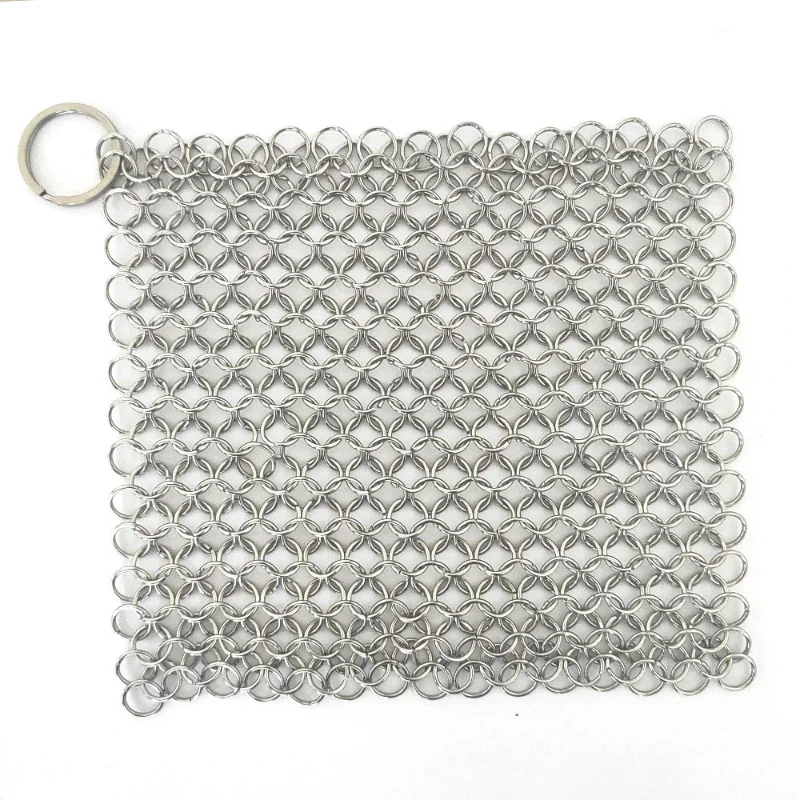 Leeseph Kitchen Cleaning Ring Stainless Steel Cleaner Chainmail Scrubber Accessories Reusable Washing Net Cleaning Tool for Home