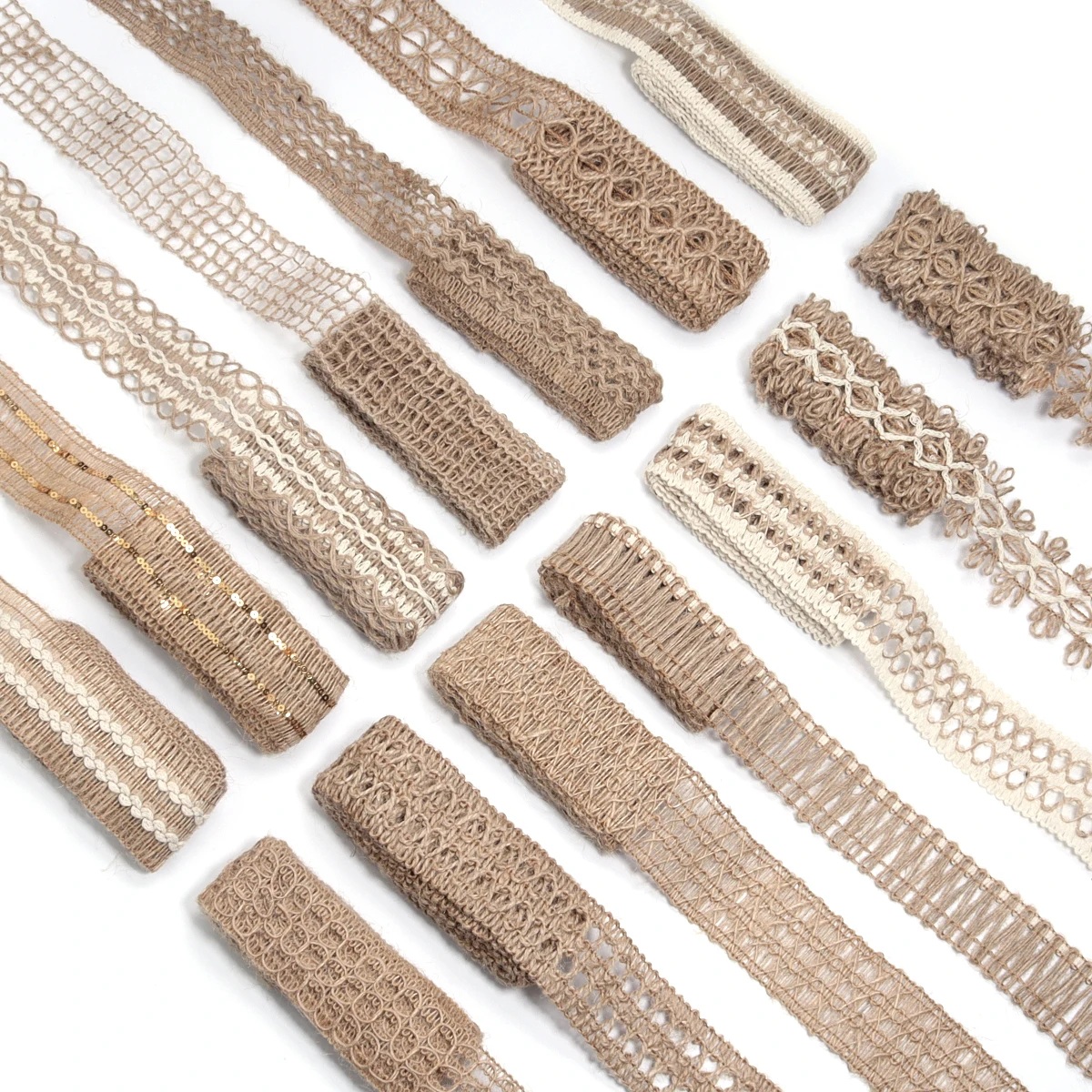 2m/piece Natural Jute Burlap Ribbons Vintage Rustic Linen Ribbon DIY Craft Material Festival Supplies Decoration Wedding Decor