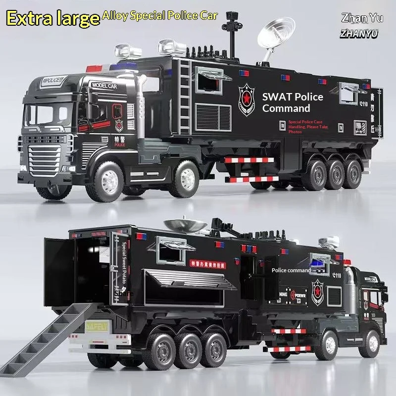 Extended Version Alloy Car Simulation Rv Camping Truck Model Inertia Children'S Toy Multi Door Boy Toy Gift