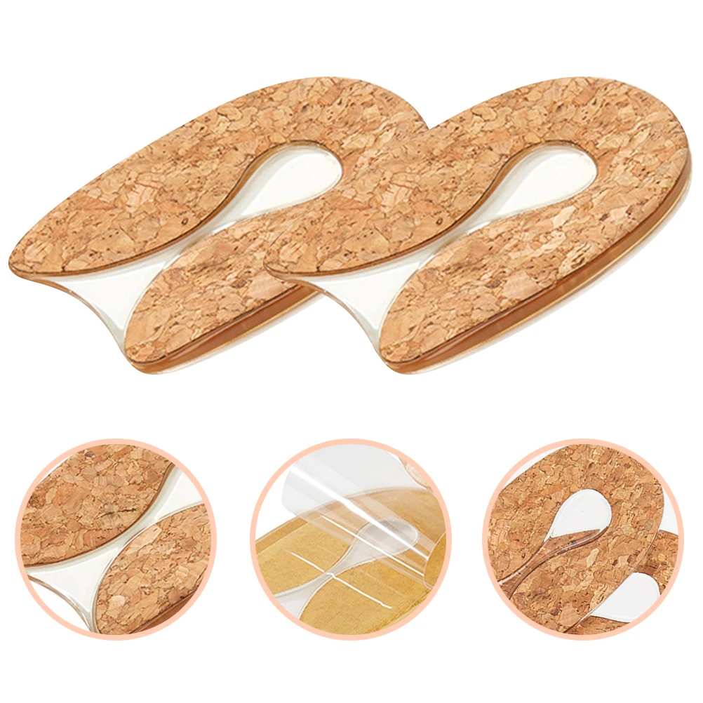 

2pcs Silicone Heel Pads Shock Absorbing Insoles Comfortable Breathable Shoe Inserts Sweat Absorbing Foot Care Tool Wear