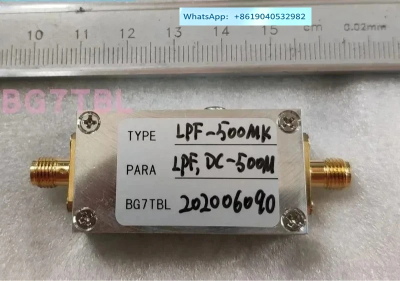 10k, 100k, 1M, 2M, 5M, 10M, 30M, 100M, 500M, 1G, low-pass filter LPF, SMA port