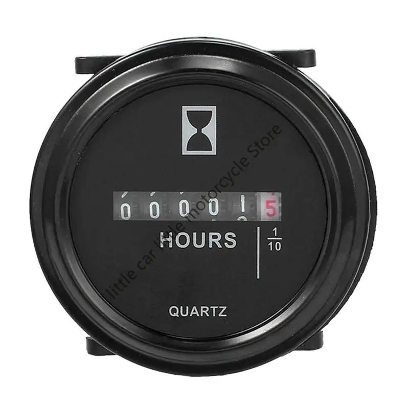 

R9CC Hour Meter for Marine Boat Engine 2" Round Waterproof Gauge Mechanical HourMeter