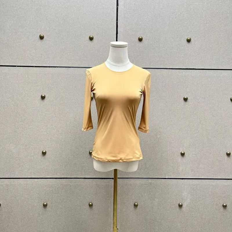 Women's Dyed Crew-Neck Top, Slim-Fit Versatile T-Shirt, Stylish High-Quality Commuter Base Layer, 2026, New Arrival, Y2K