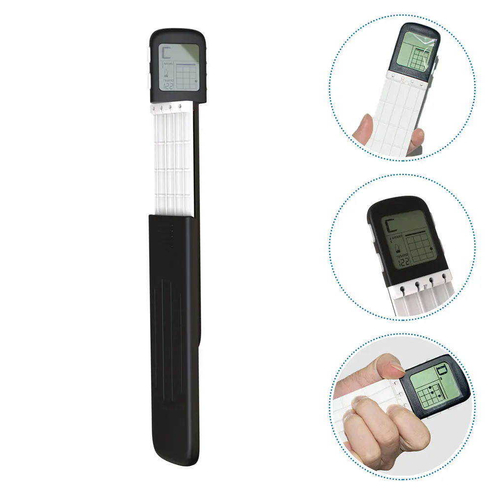 

Ukulele Chord Practice Tool Lightweight ABS Material Display Screen Learning Aids Beginner Trainer Training Device Musical