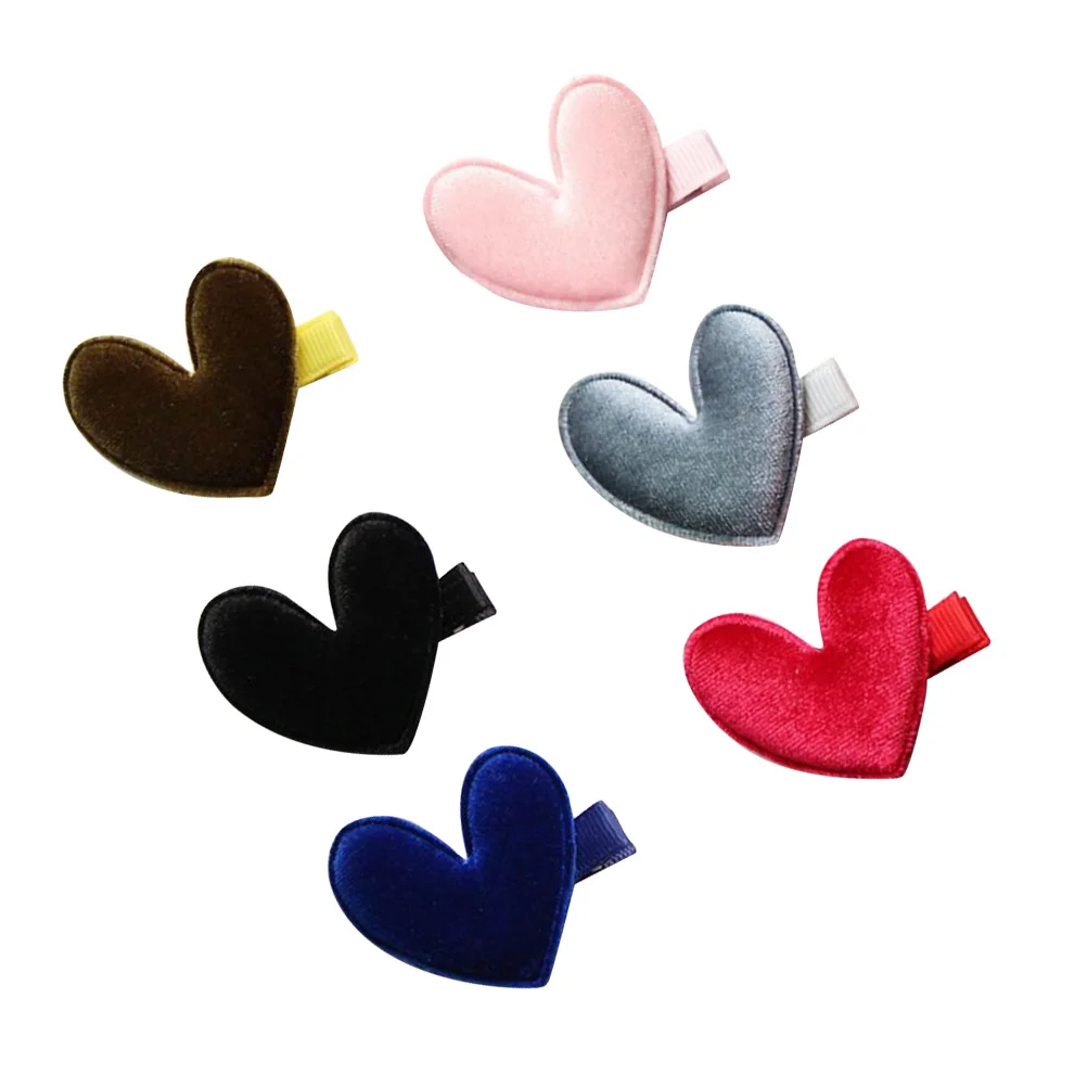 

6Pcs Love Heart Barrettes Lightweight Ponytail Clips Fasten Hair Seconds Stay in Place All Day Stylish Hair Accessories