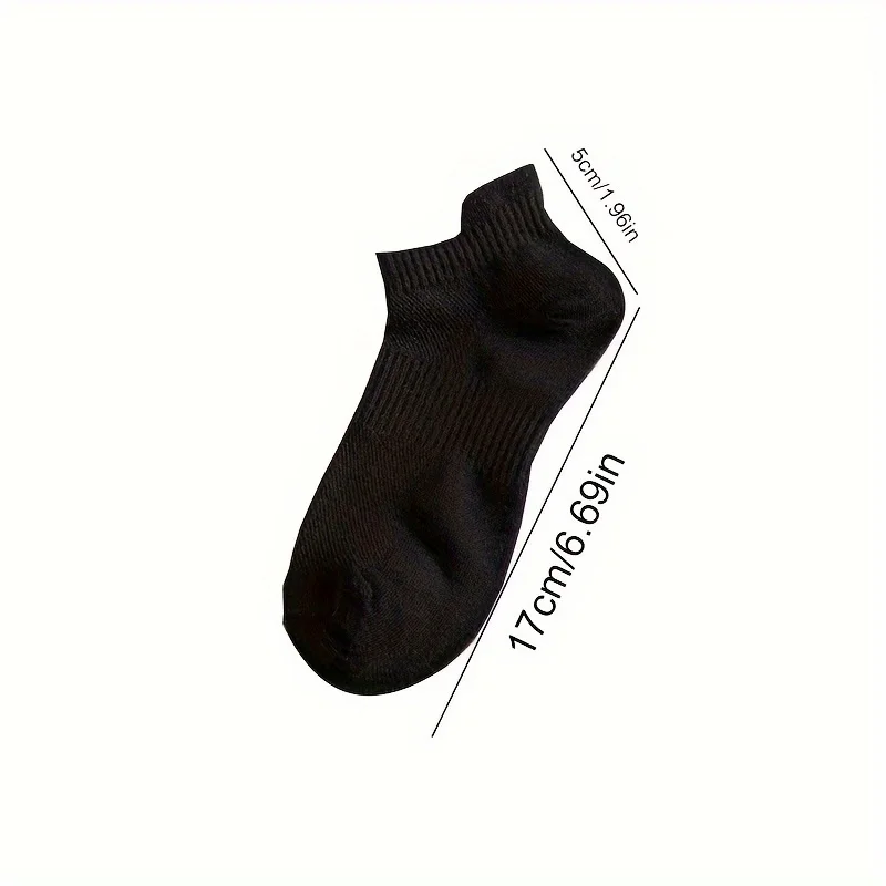 Calcetines invisibles unisex de 10 pares: calcetines invisibles transpirables de corte bajo con soporte para el arco, lavables a máquina