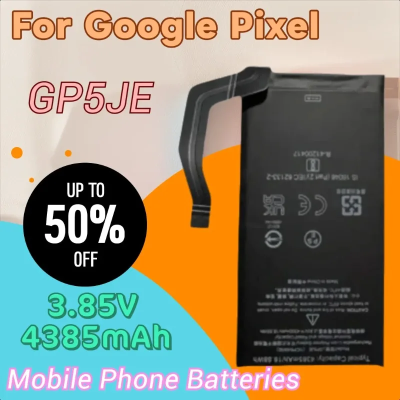 

100% новый высококачественный сменный аккумулятор для мобильного телефона 3,85 В 4385 мАч GP5JE для Google Pixel 7A и HTC Pixel 7A 5G