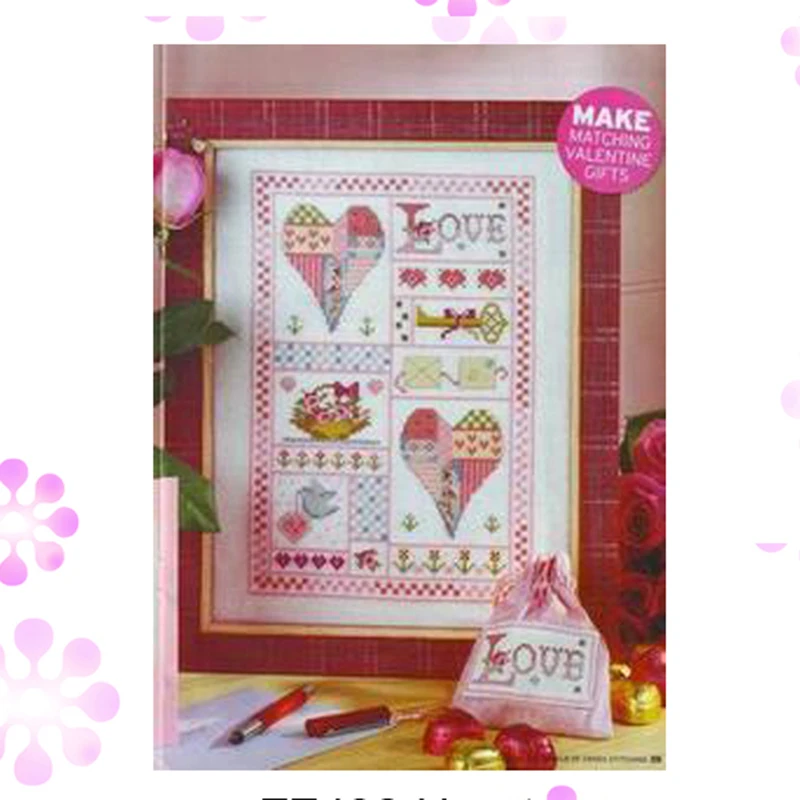 I LOVE DIY Craft Stich pacchetto punto croce tessuto di cotone cucito ricamo artigianato contato Kit punto croce