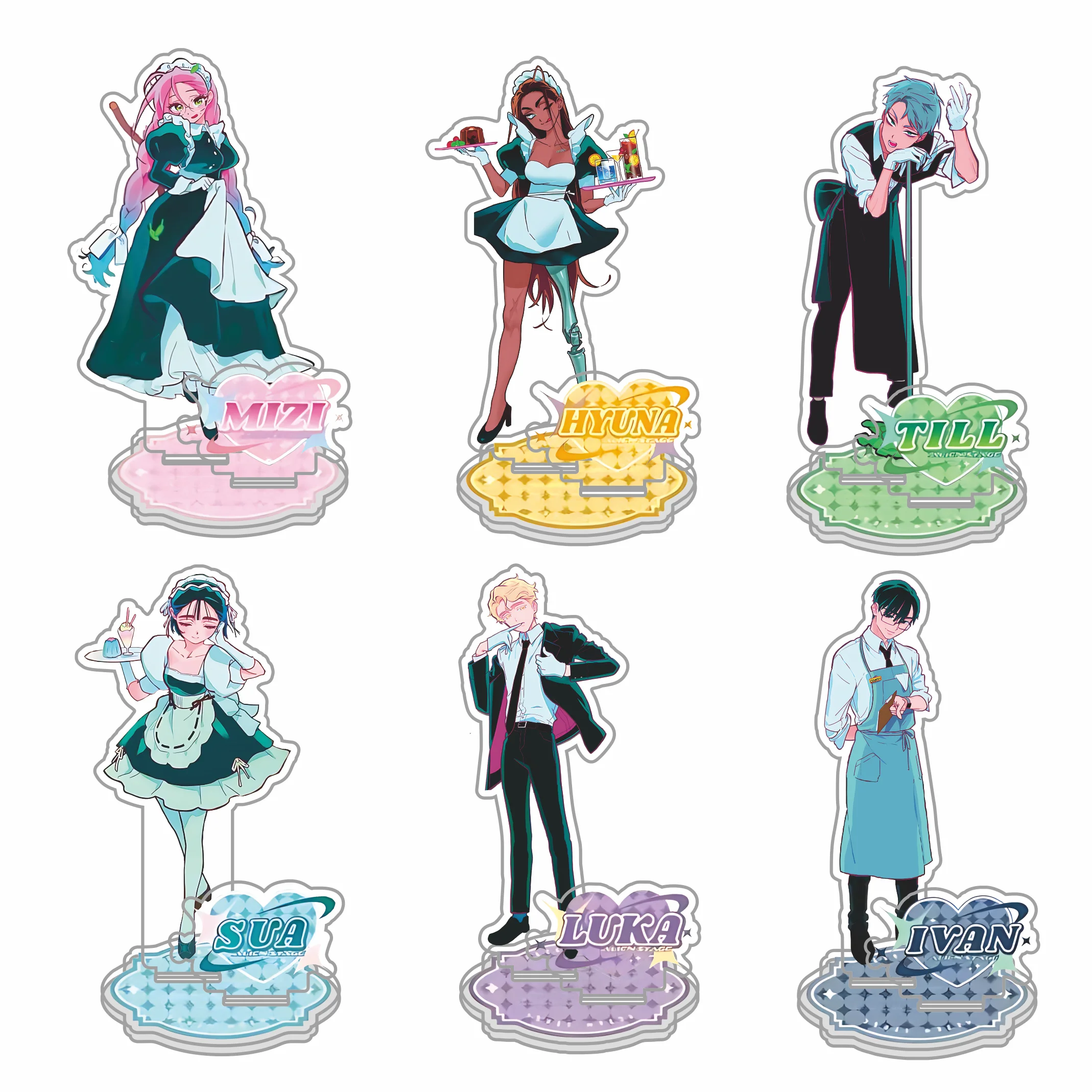 ALIEN STAGE SuaTill Ivan Stand Acrylic Maid Figuur Action Models Toy Ornament Accessories Desktop Ornaments Anime keychain