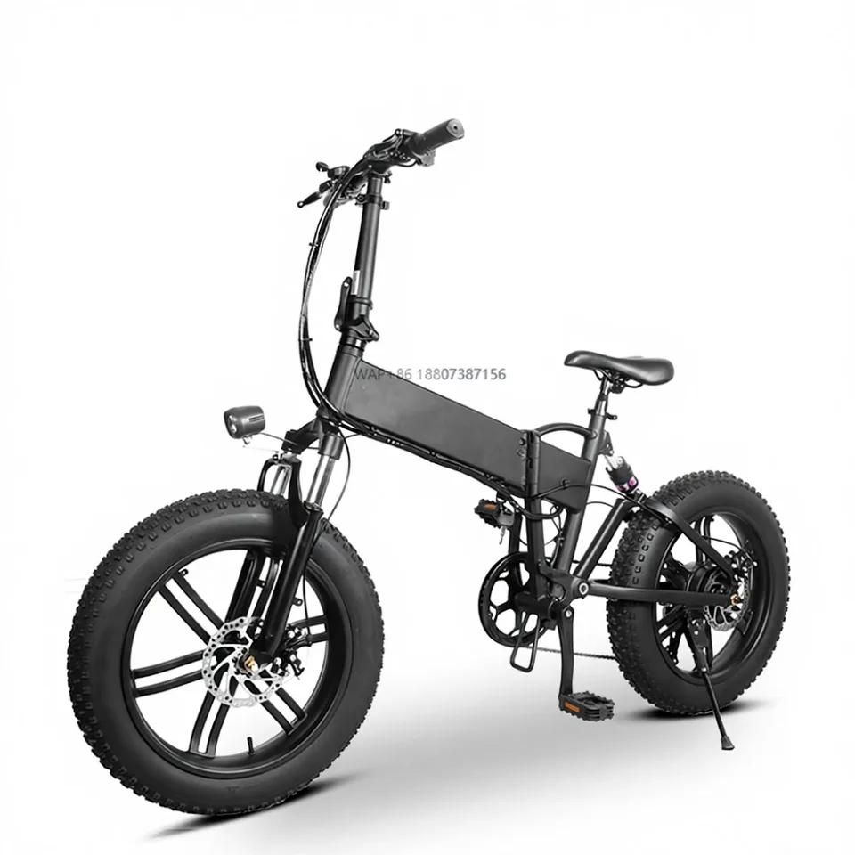 MK011 36V 500W 750W 20 Inch 40 Mph Dropshipping Full Suspension Fat Tyre Folding Electric Bicycle for Man