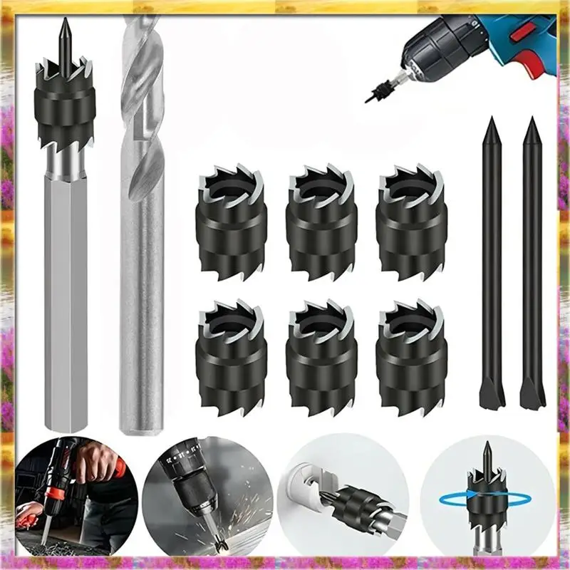 Must Have 10Pcs Spot Weld Cutter Sets Double Sided, 3/8In & 5/16In HSS Rotary Spot Weld Cutter Remover Drill For Power Drill Spo