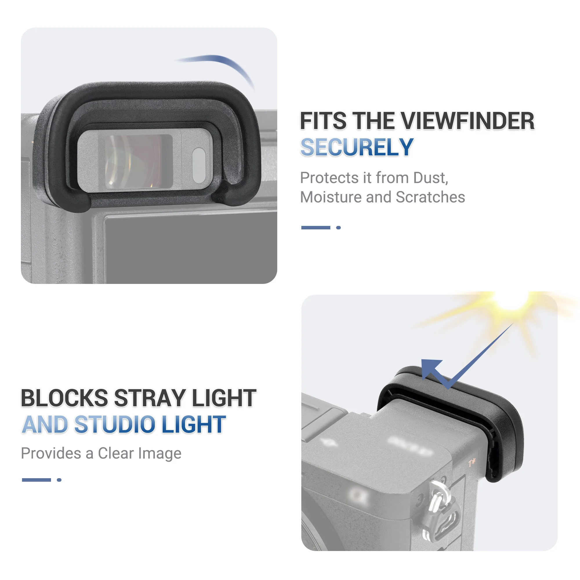 JJC-FDA-EP20 de silicona blanda para visor ocular, paquete de 2 unidades, A6700, para Sony A6700, sustituye a Sony FDA-EP20