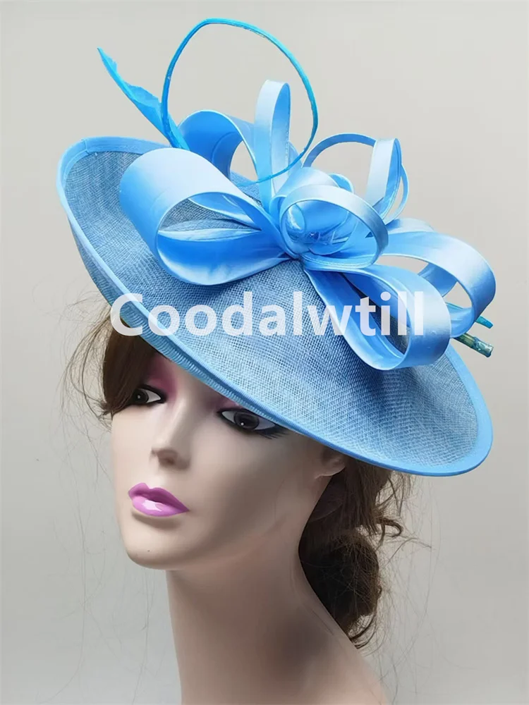 Wedding Mesh Fascinators for Women Tea Party Hat Kentucky Derby Headpiece Feather Fancy Hats Wedding Church Hatinator Headband