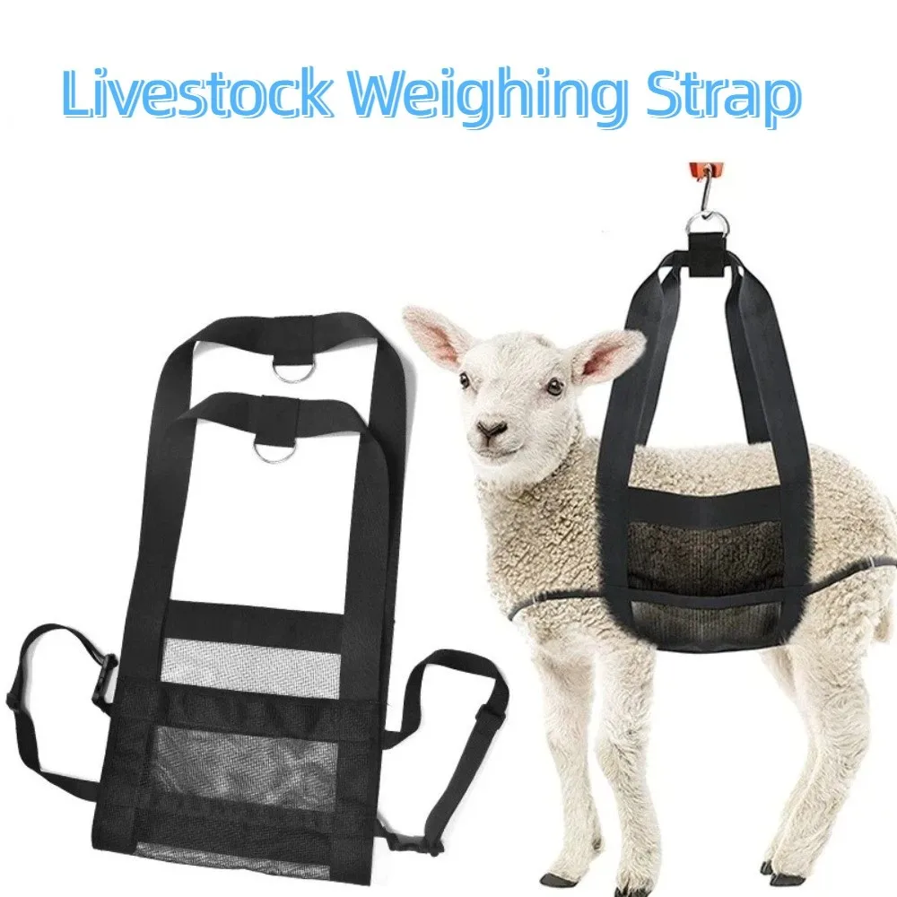 

Adjustable Calf Weighing Sling Heavy Duty Comfortable Animal Carrier Sling Breathable Reinforced Mesh Livestock Harness