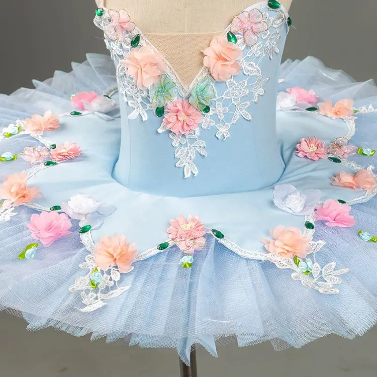 Ballet Tutu Fairy Pop Professionele Ballet Jurk Voor Meisjes Blauw Concurrentie Prestaties Kleding Ballerina Balet Jurk Meisje