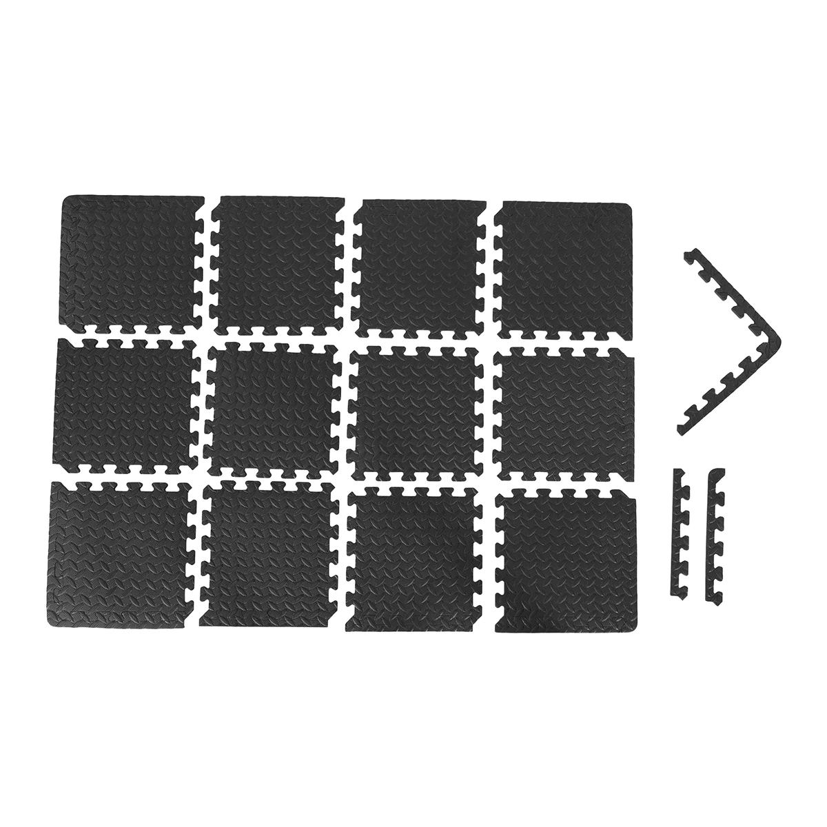 

A71Z 12Pcs Mats and Home Gym Floor Foam Floor Mats Exercise Mat Floor Matt for Floors Foam Flooring Tiles Black