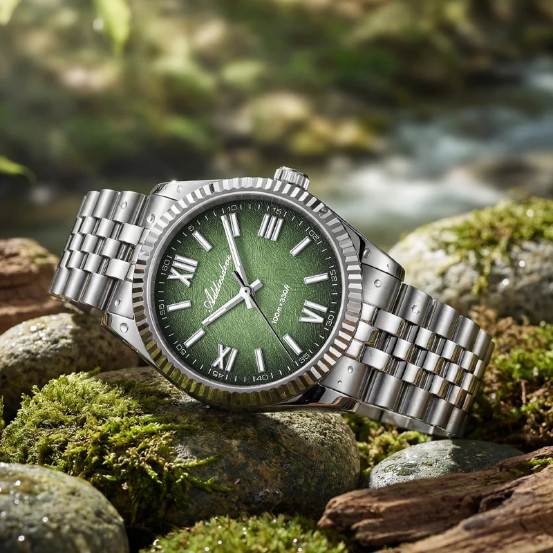 

ADDIESDIVE Minimalist Men's Quartz Watch Luxury Sapphire Glass Roman Luminous Watches VH31 100m Waterproof Stainless Steel Watch
