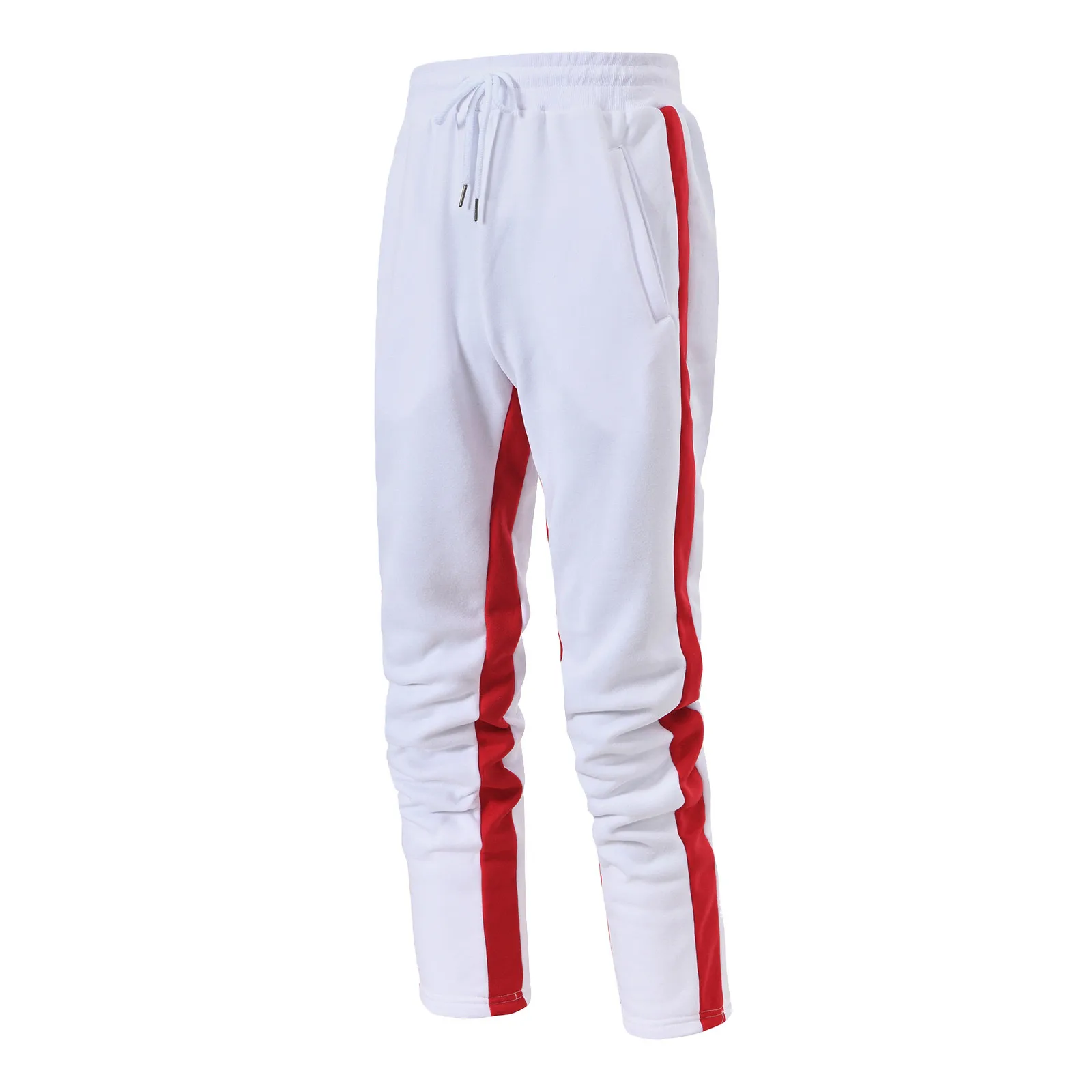 Heren joggingbroek fitness bodybuilding gym lange broek lente herfst zijstreep rits casual mode heren joggingbroek