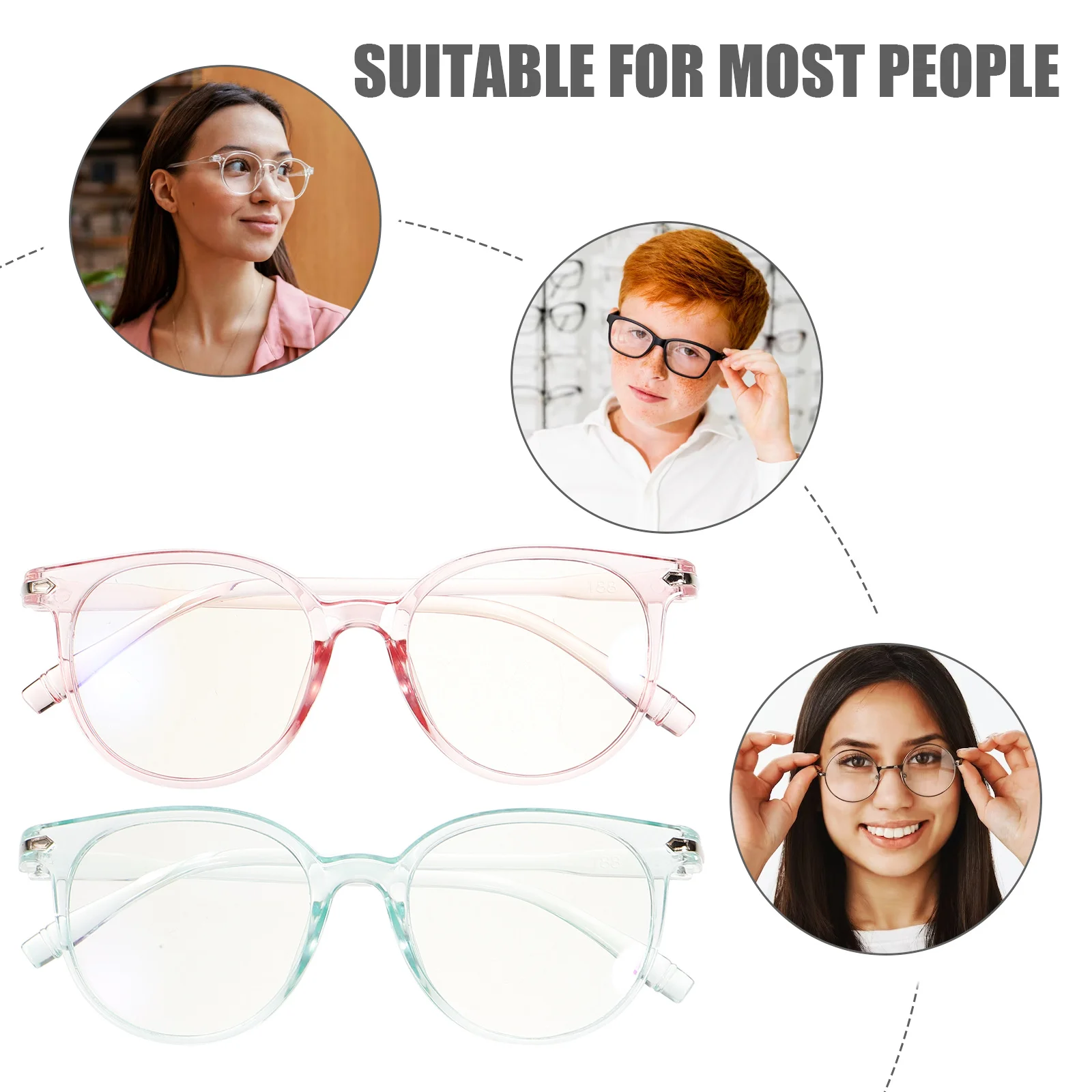 قطعتان من نظارات حجب الضوء الأزرق المضادة للضوء الأزرق، نظارات عصرية للاستخدام بالكمبيوتر، إطار خفيف الوزن ومريح #6