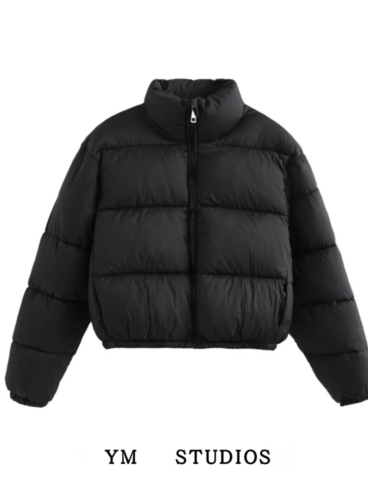 

Американское базовое цветное атласное пальто с застежкой на талии и воротником-стойкой Bla High Street, хлопковое пальто из джета