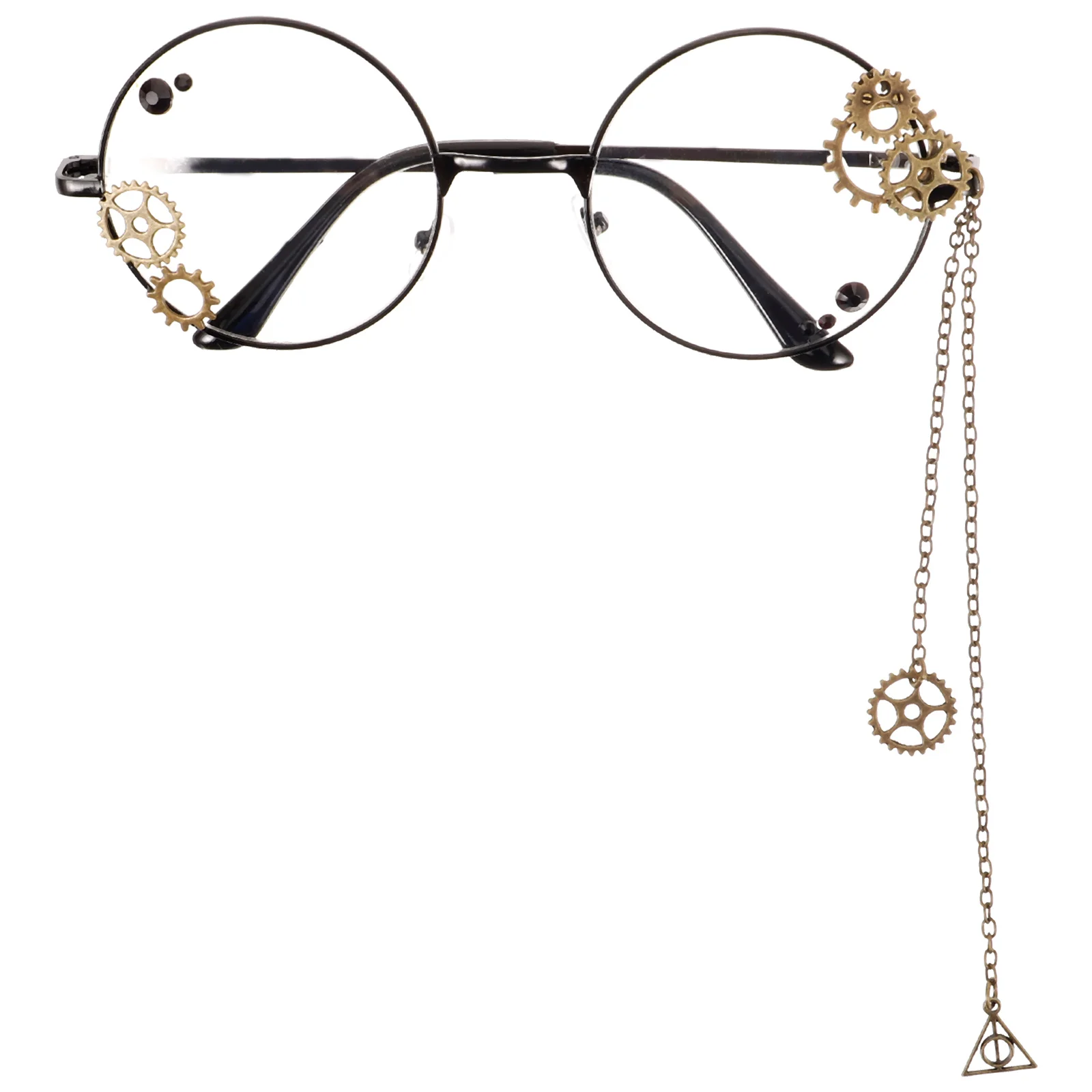로리타 스팀펑크 안경 기어 안경 소품 파티 의상 액세서리 소녀들을 위한 선물 크리스마스 할로윈 로리타 파티 소품