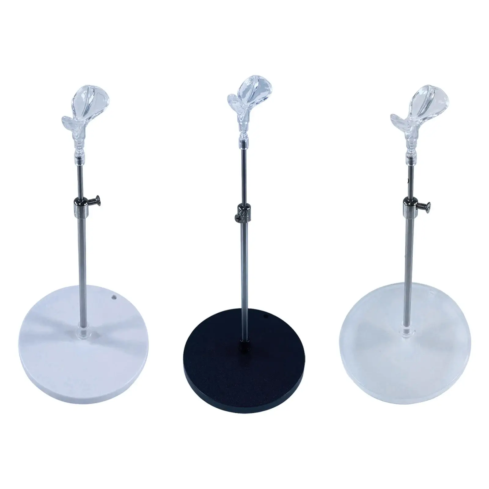 Adjustable Height Doll Stand for 1/12 1/6 BJD Action Figure Display Holder Stable Base Organizer